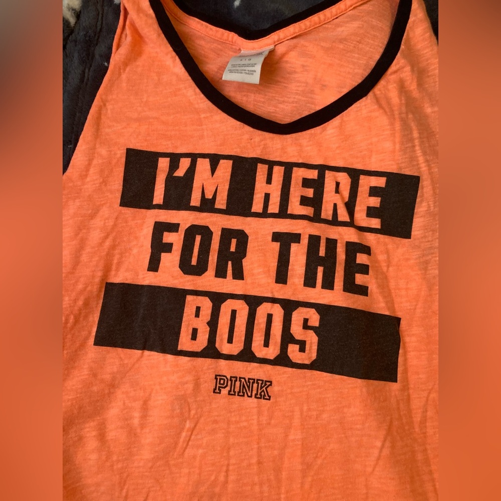 PINK VS Here For The Boos Orange Tank Size Large - Picture 2 of 4